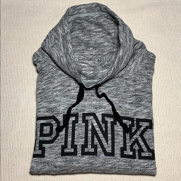 NEW PINK Victoria's Secret Cowl Neck Sweatshirt - Picture 5 of 8